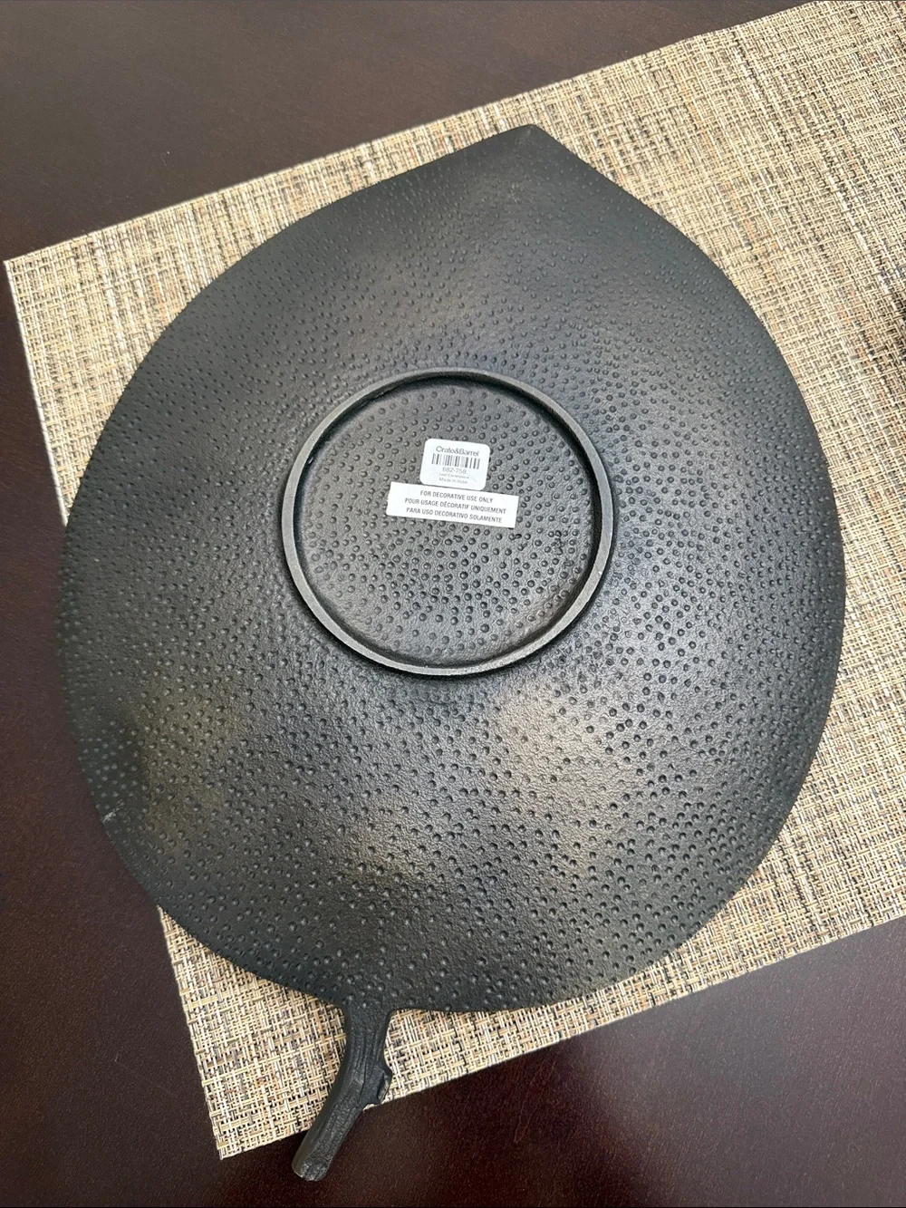 Crate and Barrel decorative metal leaf tray